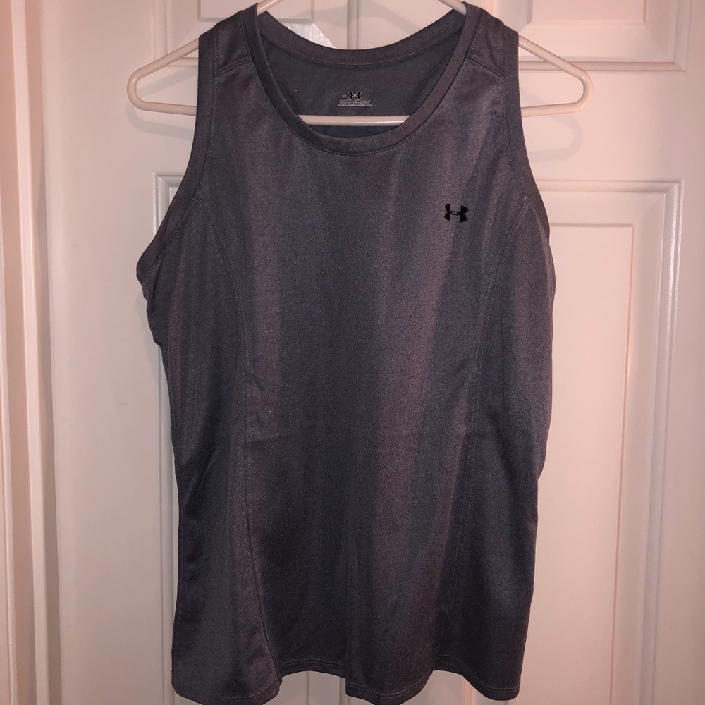 Under Armour gray heat gear racerback top NWOT